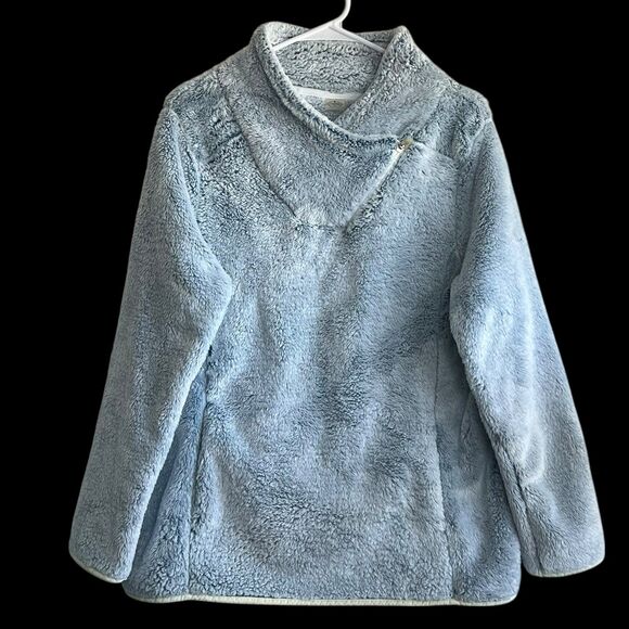 St. John's Bay Sweaters - Women's St. John's Bay Active Sweatshirt Wamen's Plush Faux Fur Pullover Size XL